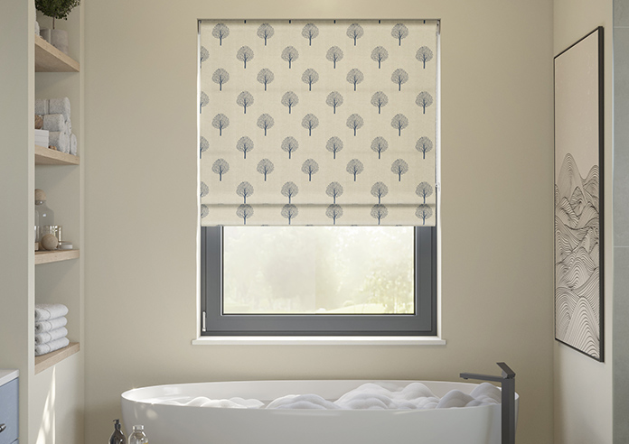 Emily Bond Yew Tree, Navy - Twist&Fit Roman Blind - Image 3